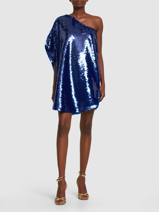 The Frankie Shop: Gloria embellished mini dress - Blue - women_1 | Luisa Via Roma