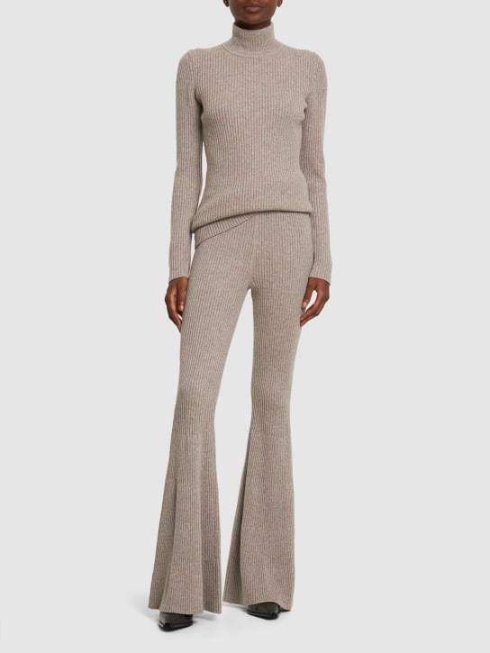 Michael Kors Collection: Cashmere blend knit turtleneck sweater - Grey - women_1 | Luisa Via Roma