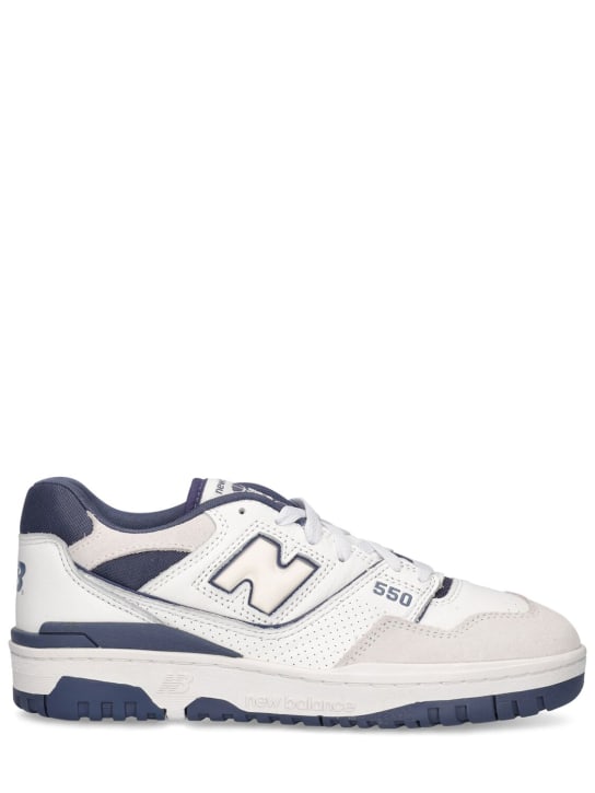 New Balance: Sneakers 550 - Blanco/Azul - men_0 | Luisa Via Roma