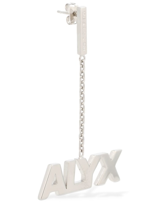 1017 Alyx 9sm: Logo pendant mono earring - Silver - men_1 | Luisa Via Roma