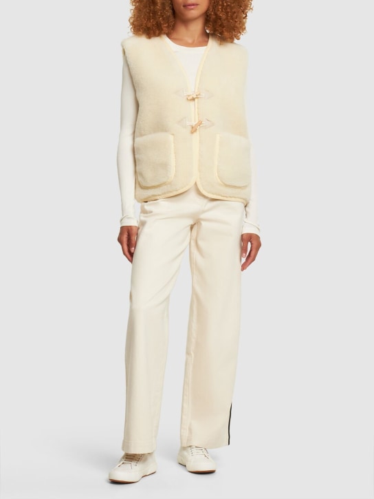 A.P.C.: Jules faux shearling vest - Ivory - women_1 | Luisa Via Roma