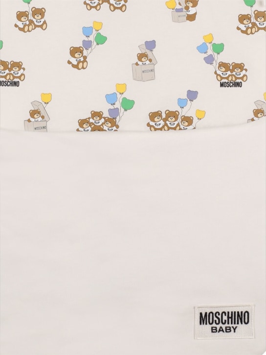 Moschino: Sac de couchage en coton imprimé - Blanc - kids-girls_1 | Luisa Via Roma