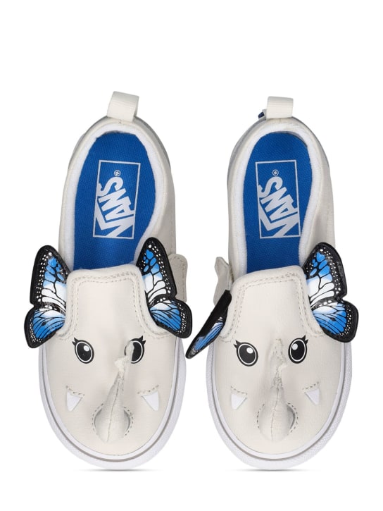 Vans: Sneakers slip-on Elephant in pelle - Grigio Chiaro - kids-girls_1 | Luisa Via Roma