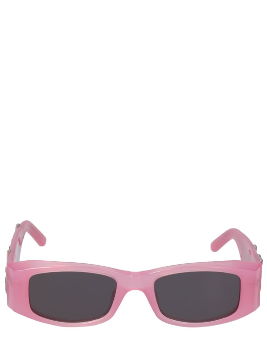 Palm Angels: Angel squared acetate sunglasses - Pink - women_0 | Luisa Via Roma