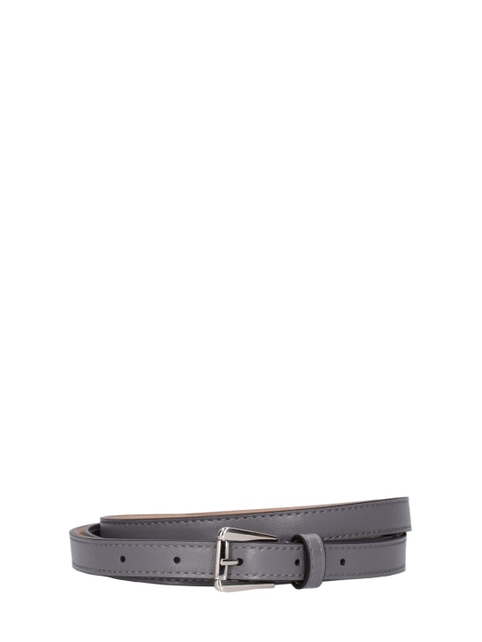 Michael Kors Collection: 15mm Joni leather belt - Slate - women_0 | Luisa Via Roma