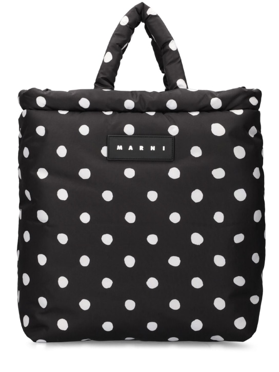Marni: NS dots print tote bag - Black - women_0 | Luisa Via Roma