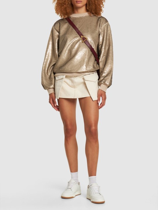 The Frankie Shop: Metz embellished sweatshirt - Gold - women_1 | Luisa Via Roma