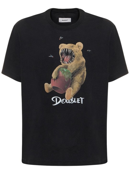 Doublet: T-shirt en coton Violent Bear - men_0 | Luisa Via Roma