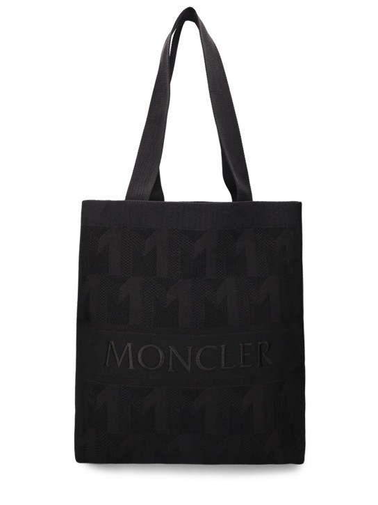 Moncler: Tech knit tote bag - Black - men_0 | Luisa Via Roma