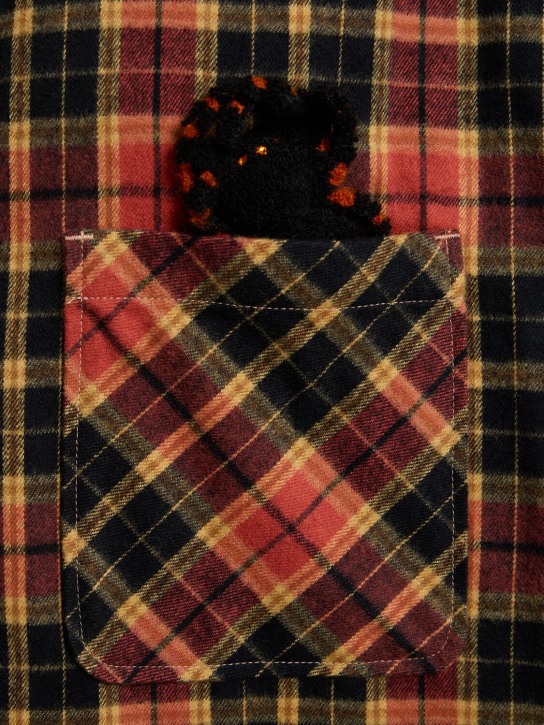 Doublet: Chemise en coton à carreaux détail araignée - Rouge - men_1 | Luisa Via Roma