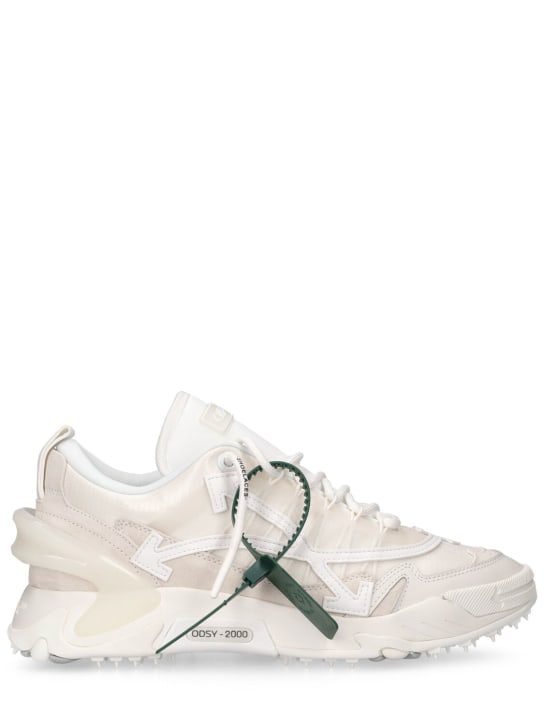 Off-White: Odsy-2000 nylon sneakers - Weiß - men_0 | Luisa Via Roma