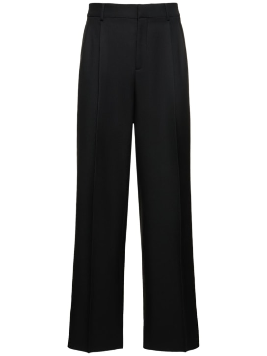 Versace: Pantalones formales de lana - Negro - men_0 | Luisa Via Roma