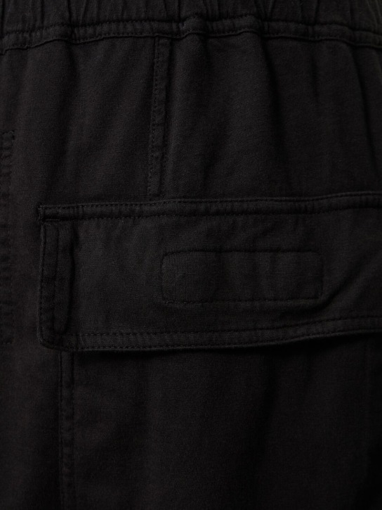 Rick Owens DRKSHDW: Pantalones de jersey con cordón - Negro - men_1 | Luisa Via Roma