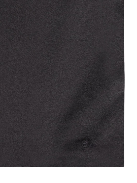Saint Laurent: SL silk pocket square - Black - women_1 | Luisa Via Roma