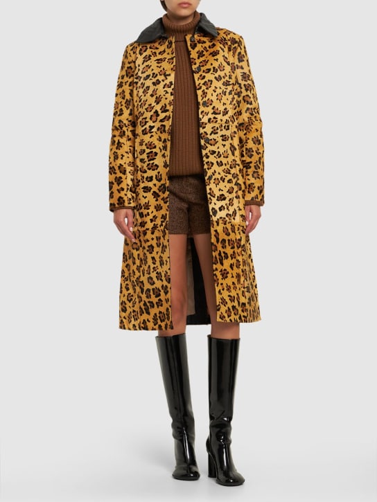 Saks Potts: Ginger printed leather coat - women_1 | Luisa Via Roma