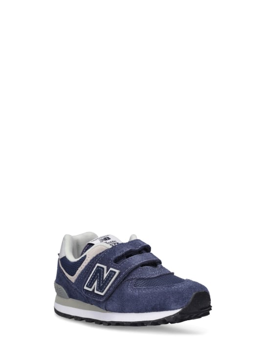 New Balance: Sneakers 574 de piel sintética - Azul Marino - kids-boys_1 | Luisa Via Roma