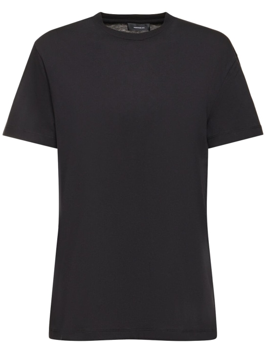 Wardrobe.nyc: Camiseta clásica de jersey de algodón - Negro - women_0 | Luisa Via Roma