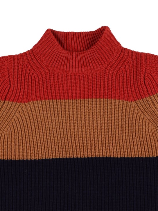 Liewood: Striped wool knit sweater - Multicolor - kids-boys_1 | Luisa Via Roma