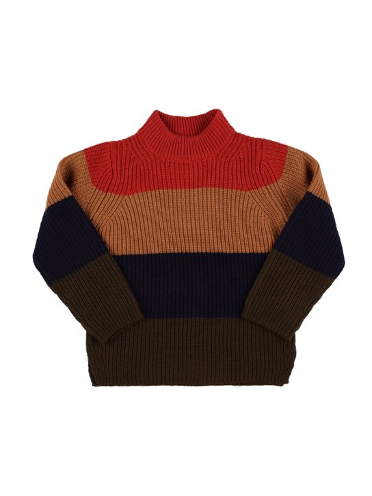 Liewood: Pull-over en maille de laine à rayures - Multicolore - kids-boys_0 | Luisa Via Roma