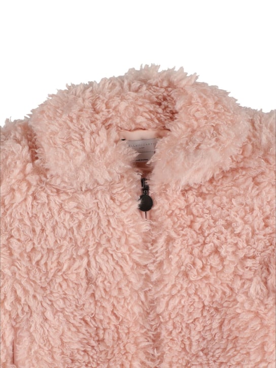 Stella Mccartney Kids: Recycled faux fur jacket - Pink - kids-girls_1 | Luisa Via Roma