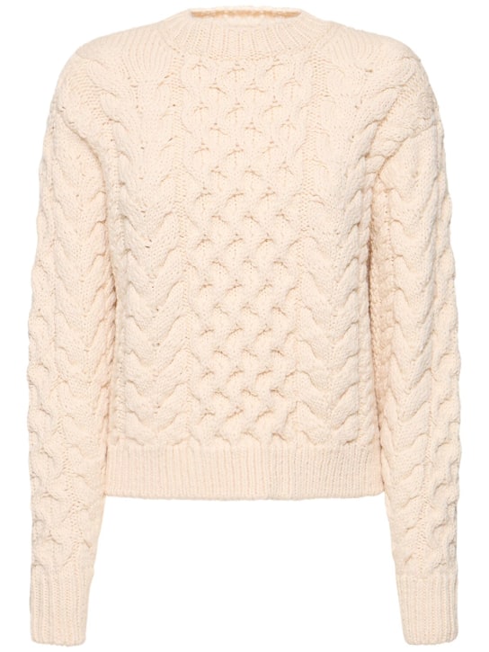 Marant Etoile: Jake wool blend sweater - Beige - women_0 | Luisa Via Roma