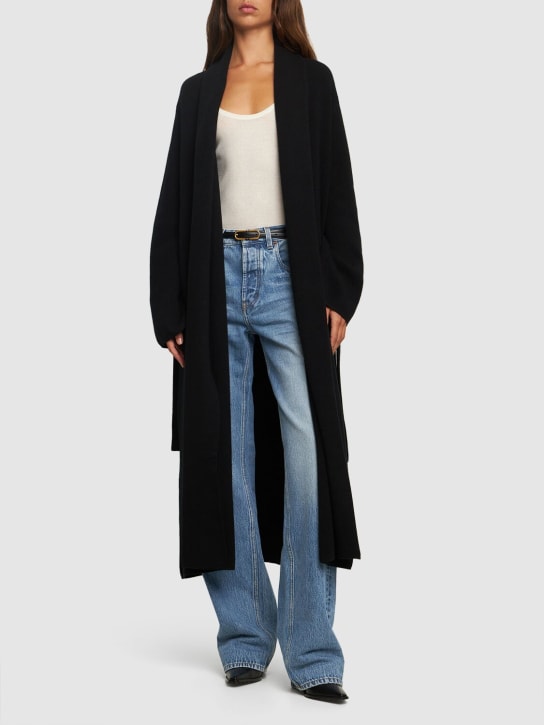Annagreta: Sissi belted wool coat - Black - women_1 | Luisa Via Roma