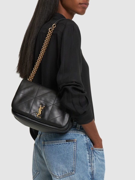 Saint Laurent: Small Jamie 4.3 leather shoulder bag - Schwarz - women_1 | Luisa Via Roma