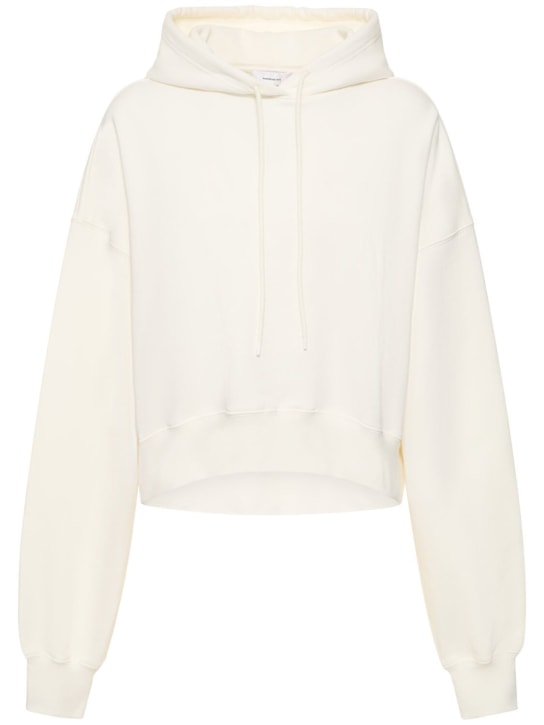 Wardrobe.nyc: Oversized cotton hoodie - Wollweiß - women_0 | Luisa Via Roma