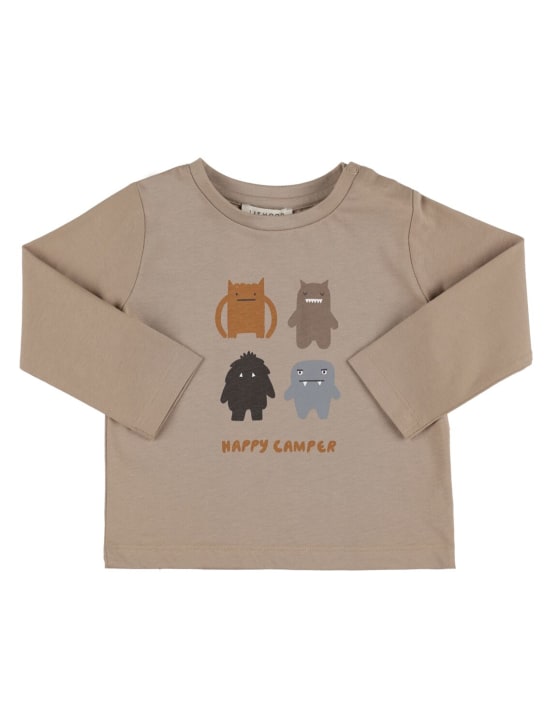 Liewood: Crocodile print organic cotton t-shirt - Grey - kids-boys_0 | Luisa Via Roma