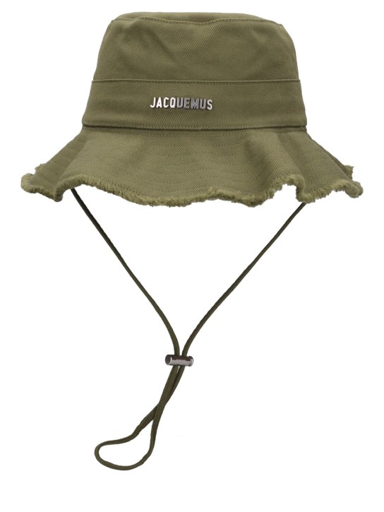 Jacquemus: Le Bob Artichaut cotton bucket hat - Khaki - women_0 | Luisa Via Roma