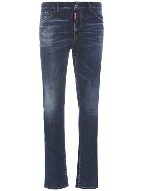 Dsquared2: Cool Guy stretch cotton denim jeans - Blue - men_0 | Luisa Via Roma