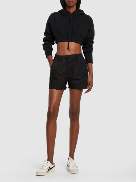 Entire Studios: Cotton shorts - Black - women_1 | Luisa Via Roma