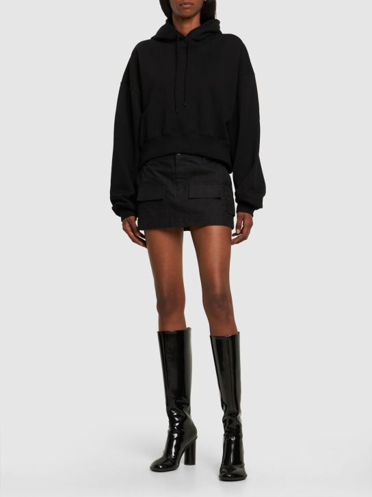 Wardrobe.nyc: Oversized cotton hoodie - Black - women_1 | Luisa Via Roma