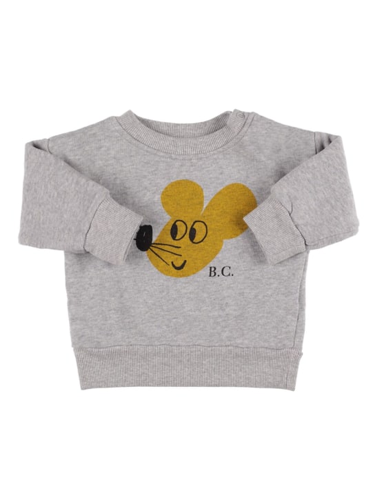 Bobo Choses: Mouse print organic cotton sweatshirt - kids-boys_0 | Luisa Via Roma