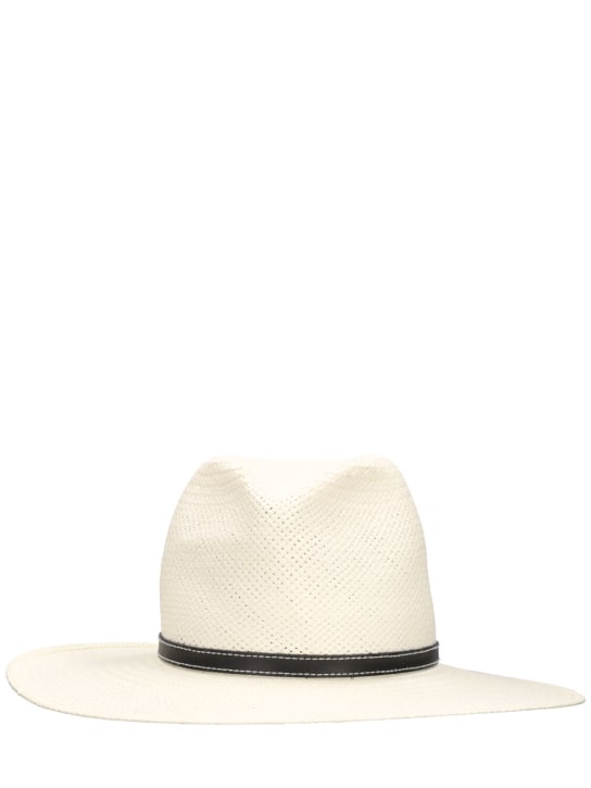 Janessa Leone: Rhodes packable fedora hat - Bleach - women_0 | Luisa Via Roma