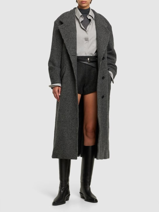 Marant Etoile: Sabine wool long coat - Grey - women_1 | Luisa Via Roma