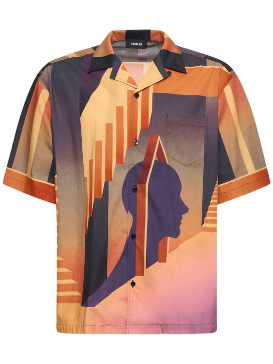 EGONlab: Cotton bowling shirt - Multicolor - men_0 | Luisa Via Roma