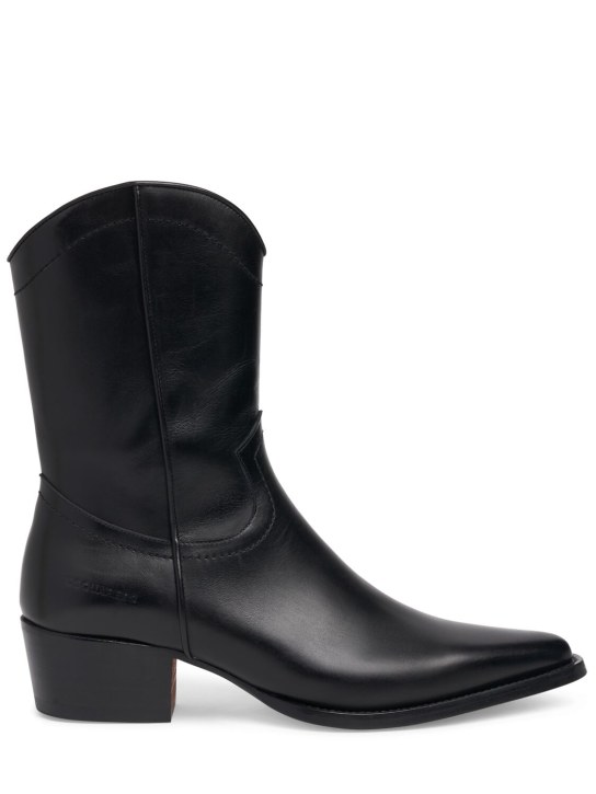 Dsquared2: Leather Tex boots - Black - men_0 | Luisa Via Roma