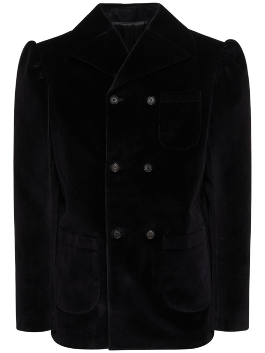 EGONlab: Silk shadow blazer - Black - men_0 | Luisa Via Roma