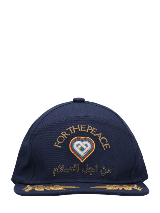 Casablanca: For The Peace embroidered baseball cap - Navy - men_0 | Luisa Via Roma