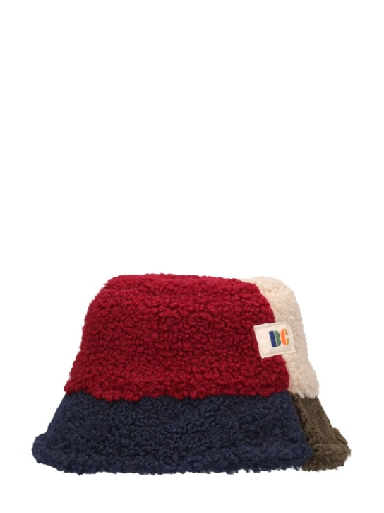 Bobo Choses: Chapeau en teddy color-block - Multicolore - kids-girls_1 | Luisa Via Roma