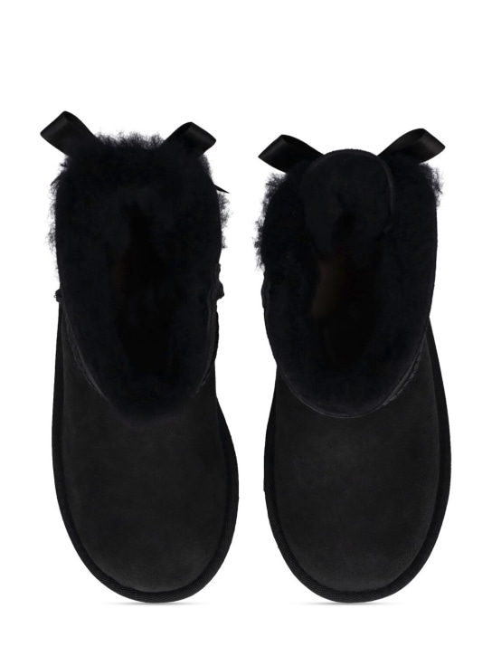 Ugg: Mini Bailey Bow II shearling boots - Black - kids-girls_1 | Luisa Via Roma
