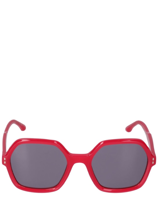 Isabel Marant: The In Love classic acetate sunglasses - Red/Grey - women_0 | Luisa Via Roma