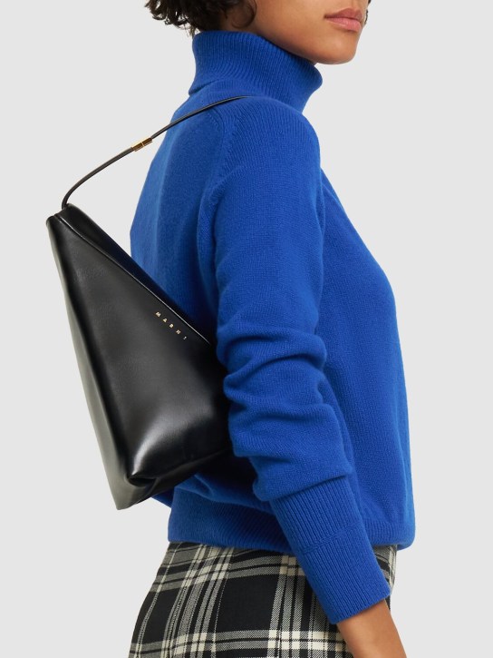 Marni: Prisma Triangle leather shoulder bag - women_1 | Luisa Via Roma