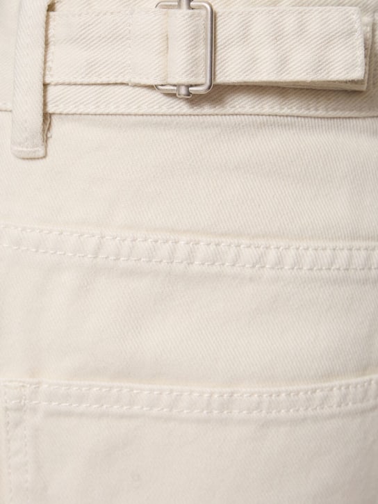 Lemaire: Jeans rectos de denim de algodón 26cm - Blanco - men_1 | Luisa Via Roma