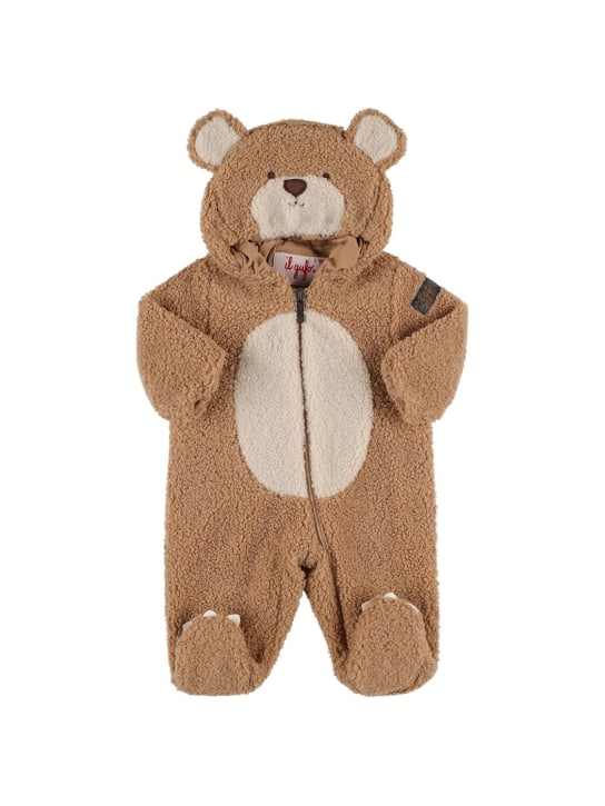 Il Gufo: Teddy bear romper - Beige - kids-girls_0 | Luisa Via Roma