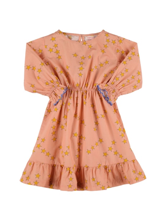 Tiny Cottons: Robe en coton imprimé étoiles - Rose - kids-girls_0 | Luisa Via Roma