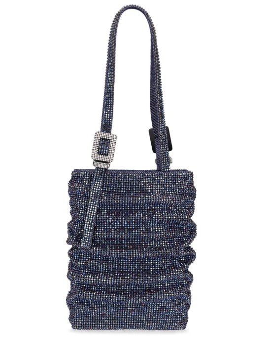 Benedetta Bruzziches: Lollo La Petite mesh top handle bag - Boyfriend Blue - women_0 | Luisa Via Roma