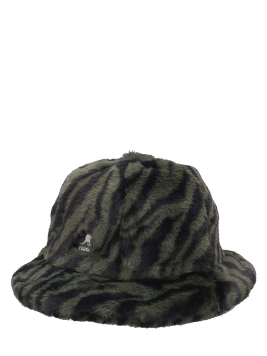 Kangol: Faux fur bucket hat - Zebra - women_1 | Luisa Via Roma