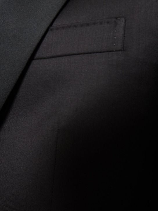 Zegna: Wool & mohair evening suit - 블랙 - men_1 | Luisa Via Roma